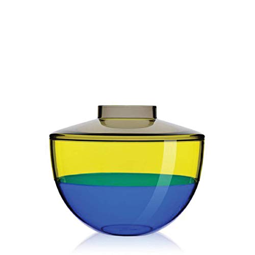 Kartell Shibuya Vase, Plastik, grau/gelb/blau, 27 x 22 cm von Kartell