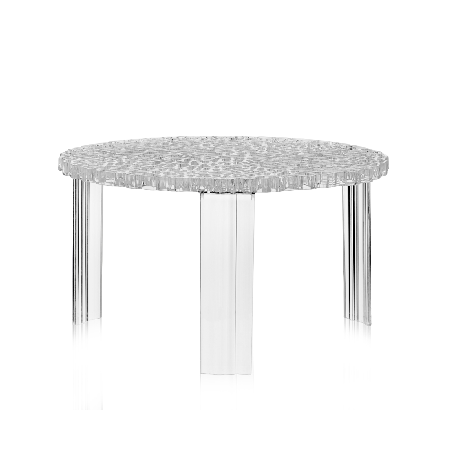 Kartell - T-Table 28 Beistelltisch - transparent/HxØ 28x50cm von Kartell