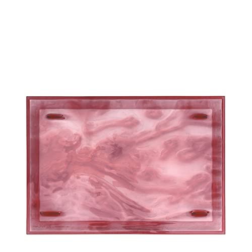 Kartell Tablett, Rosa transparent, 46 x 32 x 2,5 cm von Kartell