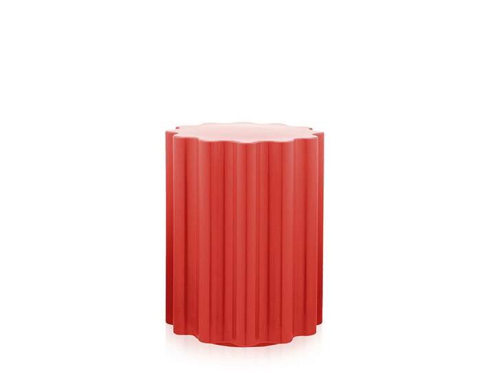 Kartell Taburett Colonna rot, Designer Ettore Sottsass, 46 cm von Kartell