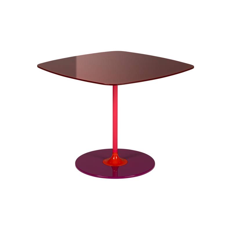 Kartell - Thierry Basso Beistelltisch H 40cm - bordeaux/lackiert/BxHxT 50x40x50cm/Gestell Stahl lackiert von Kartell