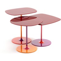 Kartell - Thierry Beistelltisch Trio, bordeaux (3er-Set) von Kartell