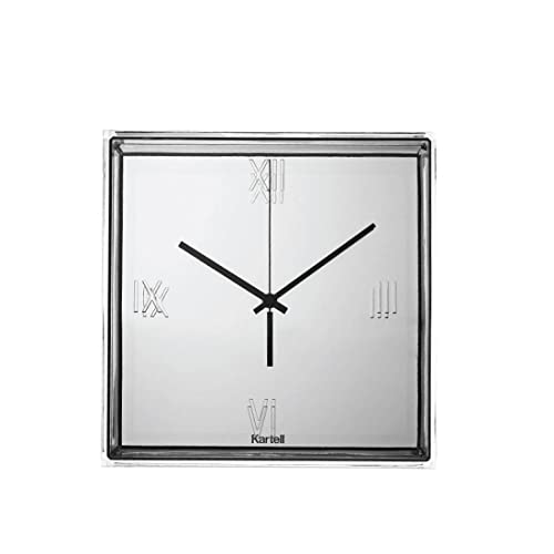 Kartell Tic & Tac Tic und Tac Uhr, Plastik, verchromt, 30 x 30 cm von Kartell