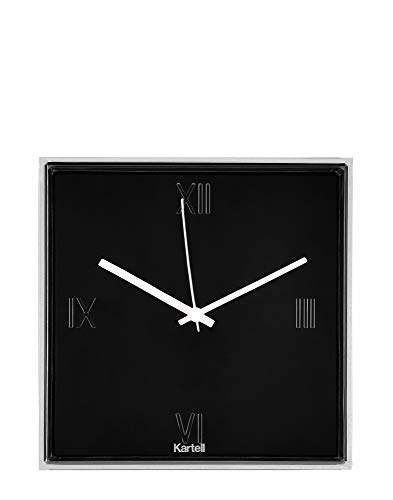 Kartell Tic und Tac Uhr, Plastik, schwarz, 30 x 30 cm von Kartell