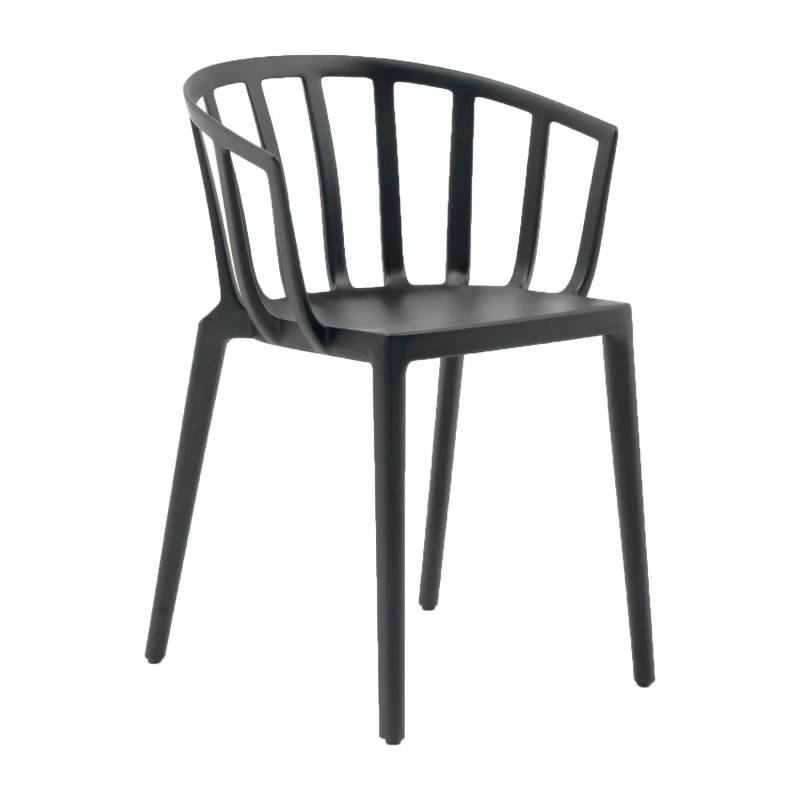 Kartell - Venice Gartenarmlehnstuhl matt - schwarz/matt/BxHxT 52,5x75x51cm von Kartell