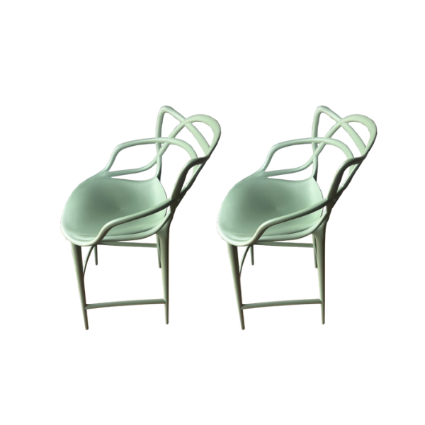Masters Barhocker Grün im 2er Set von Philippe Starck und Eugeni Quitllet, Kartell von Kartell