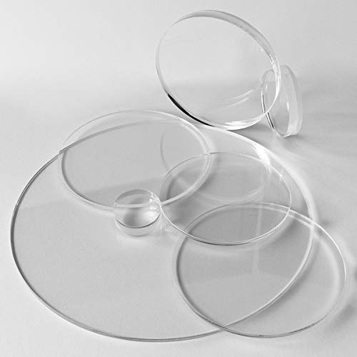 Acrylglas 2-20mm GS PMMA Transparent Glasklar Kreise Laserschnitt laser polierte Kante Größe Wählbar (2 mm, 200 mm Durchmesser) von Kartenmachen.de