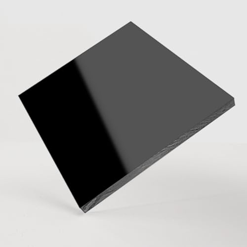 Acrylglas PMMA GS Schwarz glänzend Zuschnitt nach Maß Scheibe Größe Wählbar (3 mm, 700 x 800 mm) von Kartenmachen.de