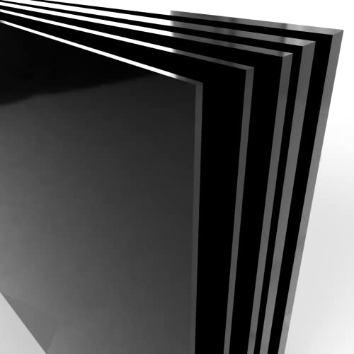 Acrylglas PMMA GS Schwarz glänzend Zuschnitt nach Maß Scheibe Größe Wählbar (8 mm, 600 x 1200 mm) von Kartenmachen.de