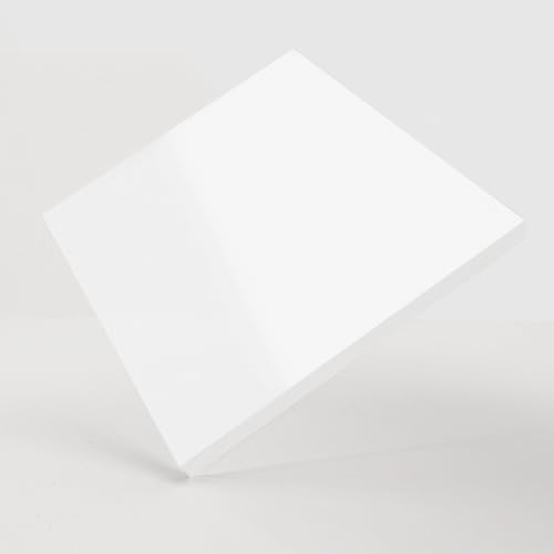 Acrylglas Platte Weiß/Reinweiß glänzend mit Zuschnitt nach Maß, PMMA GS - Größe Wählbar (5 mm, 600 x 800 mm) von Kartenmachen.de