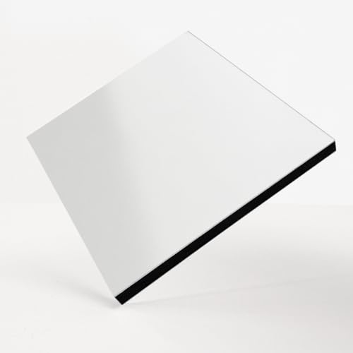 Aluverbundplatte 3-6 mm Aluminium Verbund Platte Weiß Zuschnitt Materialstärke und Größe Wählbar (4mm, 200 x 200 mm) von Kartenmachen.de
