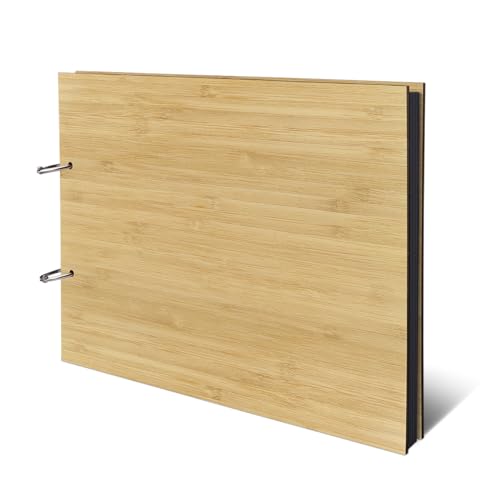 Fotoalbum echtes Holz DIN A4 Buch ohne Gravur - Blanko - mit 25 Blatt / 50 Seiten Fotokarton Schwarz Fotoalbum echtes Holz DIN A4 Buch ohne Gravur - Blanko - mit 25 Blatt / 50 Seiten Fotokarton Schwarz von Kartenmachen.de