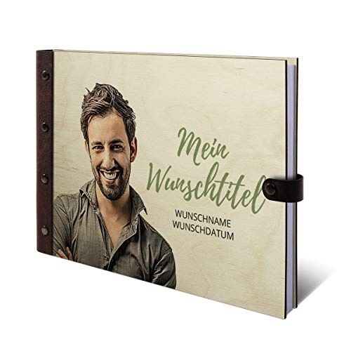 Geburtstag Gästebuch Birkensperrholz mit Lederrücken UV-Druck individuell Holzcover 72 Blatt | 144 Seiten DIN A4 quer 302x215mm - freigestellt Geburtstag Gästebuch Birkensperrholz mit Lederrücken UV-Druck individuell Holzcover 72 Blatt | 144 Seiten DIN A4 quer 302x215mm - freigestellt von Kartenmachen.de