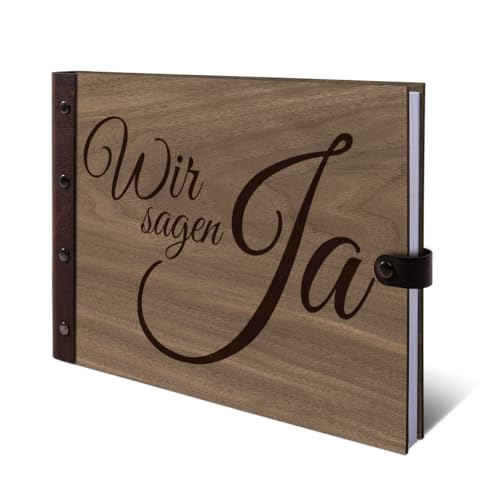 Hochzeit Gästebuch echtes Holz DIN A4 Buch - Ja - mit 72 Blatt / 144 Seiten Naturpapier Weiß Hochzeit Gästebuch echtes Holz DIN A4 Buch - Ja - mit 72 Blatt / 144 Seiten Naturpapier Weiß von Kartenmachen.de