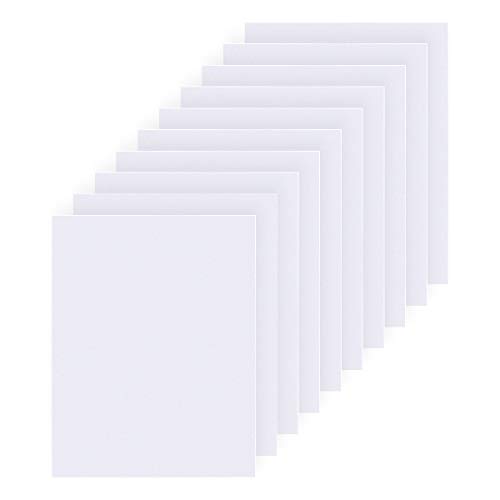 PVC Hartschaumplatte 10 Stück Set 3-10 mm Kunststoff Platte Weiß Größe Wählbar (5mm, DIN A5 210x148mm) von Kartenmachen.de