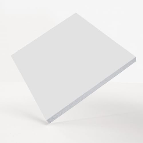 PVC Hartschaumplatte 3-10 mm Kunststoff Platte Weiß Zuschnitt Größe Wählbar (5 mm, 200 x 200 mm) von Kartenmachen.de