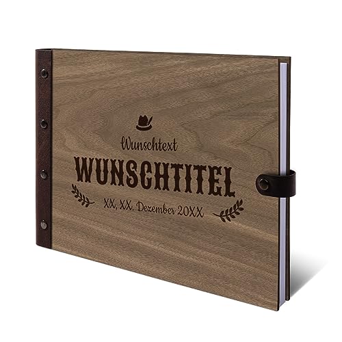 Personalisiertes Geburtstag Gästebuch echtes Holz DIN A4 Erinnerungsbuch mit Lasergravur - Ozapft is - mit 72 Blatt / 144 Seiten Naturpapier Weiß Personalisiertes Geburtstag Gästebuch echtes Holz DIN A4 Erinnerungsbuch mit Lasergravur - Ozapft is - mit 72 Blatt / 144 Seiten Naturpapier Weiß von Kartenmachen.de