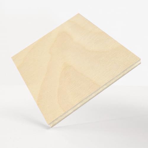 Sperrholzplatte Birke Holz Zuschnitt nach Maß - Größe Wählbar (3 mm, 100 x 100 mm) von Kartenmachen.de