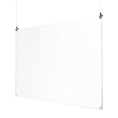 Spuckschutz zum Aufhängen aus Acrylglas inkl. 2x 2m Seil und 2 Haken quer oder hoch Virenschutz, Hustenschutz 100 x 75 cm Spuckschutz zum Aufhängen aus Acrylglas inkl. 2x 2m Seil und 2 Haken quer oder hoch Virenschutz, Hustenschutz 100 x 75 cm von Kartenmachen.de