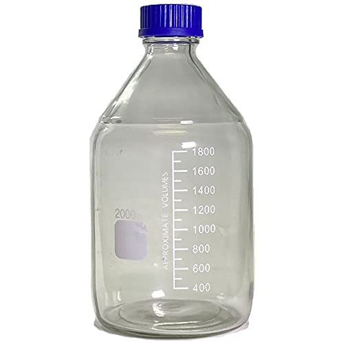 Karter Scientific Glasflaschen, rund, 2000 ml, mit GL45-Schraubverschluss, Borosilikat, 1 Stück von Karter Scientific