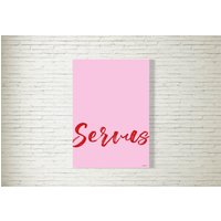 Poster Servus Brush Rosa/Rot | Zuhause Geschenk Einzug Einweihung Heimat Familie Willkommen| Hello Modern Print Wohnung Poster Servus Brush Rosa/Rot | Zuhause Geschenk Einzug Einweihung Heimat Familie Willkommen| Hello Modern Print Wohnung von KartlereiDesigns