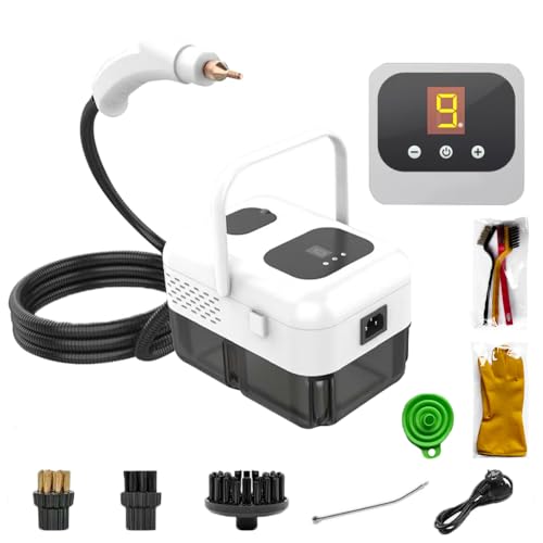 2500W Dampfreiniger Handgerät, 3bar Hochtemperatur Dampfreinigungsmaschine 1,2L Tank Tragbarer Hochdruck Dampfreiniger, 9 Einstellbaren Geschwindigkeiten Tragbare Steam Cleaner für Fenster/Küche/Boden von Kartols