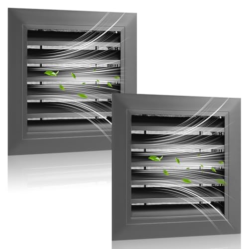 Giebelbelüftung aus Aluminiumlegierung, 30,5 x 30,5 cm, 2 Stück, Dachbodenlüftung mit Sichtfenster, abnehmbare, faltbare Abdeckung, entfernt effektiv Wärme und Feuchtigkeit, ideal für die Belüftung in Giebelbelüftung aus Aluminiumlegierung, 30,5 x 30,5 cm, 2 Stück, Dachbodenlüftung mit Sichtfenster, abnehmbare, faltbare Abdeckung, entfernt effektiv Wärme und Feuchtigkeit, ideal für die Belüftung in von Kartols