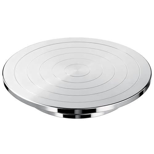 Kartols 30,5 cm (12 Zoll) Modellierrad, doppelseitiges Keramikrad, drehbares Rad, Aluminiumlegierung, robustes Metallbandrad mit Kugellagern, für Keramik, Modellbau, Modelliermasse, Kuchendekoration von Kartols