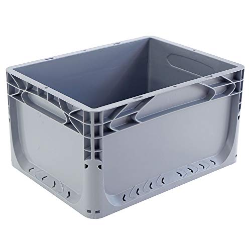 Karton EU Eurobox geschlossen Grau 40 x 30 x 22 cm Transportbox Lagerbox Behälter Lagerkiste Stapelbox Lagerkasten Box Stapelbehälter Aufbewahrungsbox von Karton