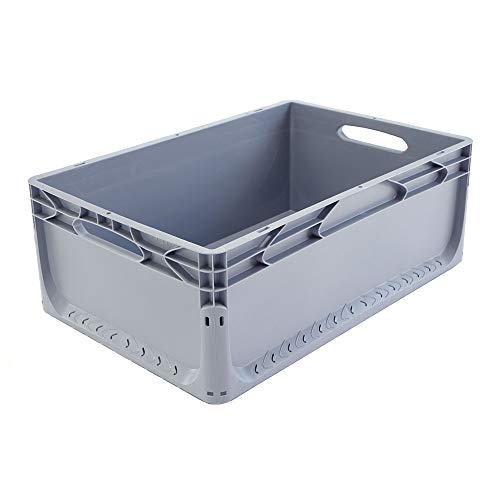 Karton EU Eurobox geschlossen Grau 60 x 40 x 22 cm lebensmittelecht Transportbox Lagerbox Behälter Lagerkiste Stapelbox von Karton