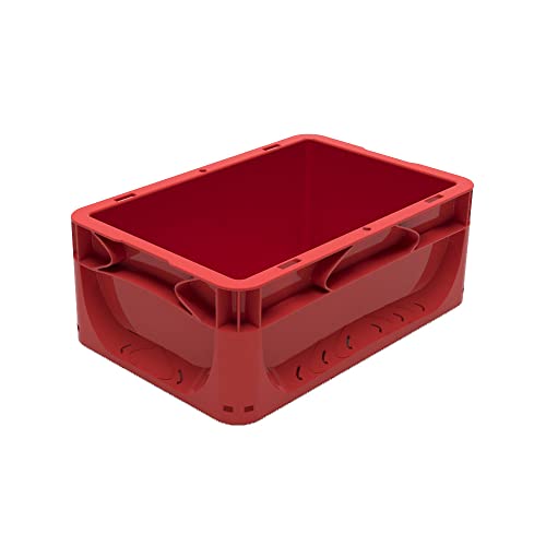 Karton EU Eurobox geschlossen Rot 30 x 20 x 12 cm Eurobehälter Transportbox Lagerbox Behälter Lagerkiste Stapelbox Box Stapelbehälter Aufbewahrungsbox von Karton