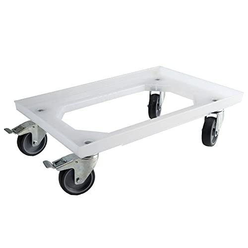 EU Transportroller für Boxen 60 x 40 cm mit 2 Bremsen milchig und 4 Lenkrollen Rollwagen Euroboxen Eurobehälter EU Transportroller für Boxen 60 x 40 cm mit 2 Bremsen milchig und 4 Lenkrollen Rollwagen Euroboxen Eurobehälter von Karton