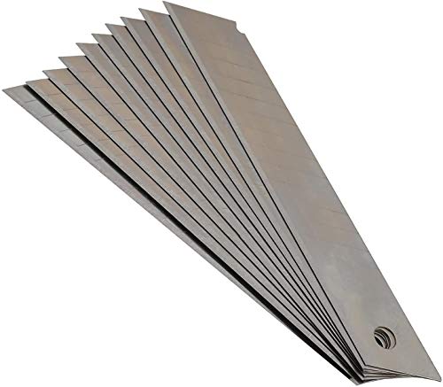 100 Stück Ersatzklingen Abbrechklingen für Cuttermesser 18 mm Klinge, 0,5 mm Stärke 100 Stück Ersatzklingen Abbrechklingen für Cuttermesser 18 mm Klinge, 0,5 mm Stärke von Kartondealer