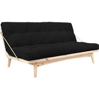 KARUP Design - Folk Schlafsofa 130 cm, Kiefer klar lackiert / Cord charcoal (511) von Karup