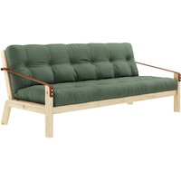 KARUP Design - Poetry Schlafsofa, Kiefer natur / olivgrün von Karup