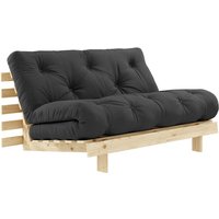 KARUP Design - Roots Schlafsofa, 140 x 200 cm, Kiefer natur / dunkelgrau (734) von Karup