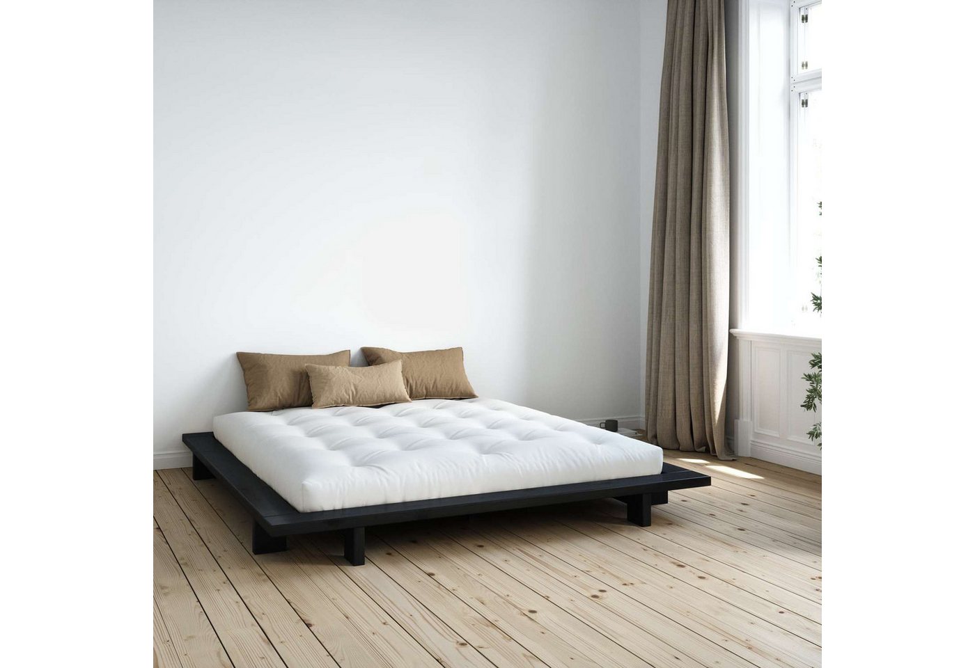 Karup Design Bettgestell JAPAN BED Bodenbett, Holzrahmen, Futonbett, Jugendbett, Holzbett, Massivholzbett mit Lattenrost, Kiefer massiv, Bett ohne Kopfteil Karup Design Bettgestell JAPAN BED Bodenbett, Holzrahmen, Futonbett, Jugendbett, Holzbett, Massivholzbett mit Lattenrost, Kiefer massiv, Bett ohne Kopfteil von Karup Design