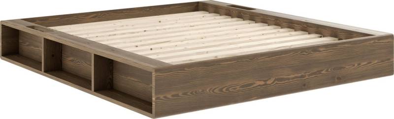Karup Design Futonbett Ziggy, in mehreren Breiten, zertifiziertes Massivholz, praktische Ablagefläche neben der Matratze, viel Stauraum von Karup Design