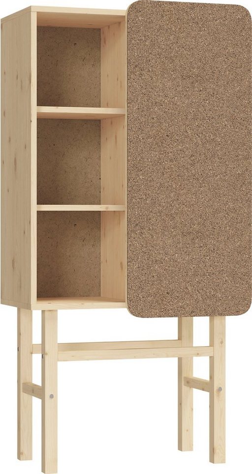 Karup Design Hochkommode Slide, Aus massiven Kiefernholz und Kork Pinwand von Karup Design