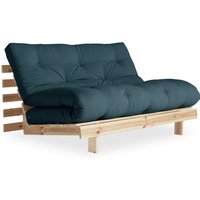 KARUP Design - Roots Schlafsofa, 140 x 200 cm, Kiefer natur /  petrolblau (757) von Karup