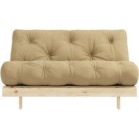 Karup Design Daybett "Roots Schlafsofa, Gästebett, Sofa inkl. Futonmatratze", Liegefläche 90/140/160 x200 cm, FSC zertifizierte Kiefer von Karup Design