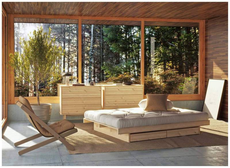 Futonbett KANSO 160 x 200 mit 4 Schubladen Massivholzbett Futonbett KANSO 160 x 200 mit 4 Schubladen Massivholzbett von Karup