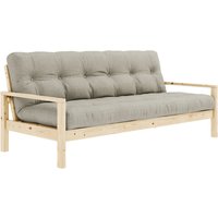 KARUP Design - Knob Schlafsofa 130 x 190 cm, Kiefer natur / linen (914) von Karup