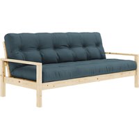 KARUP Design - Knob Schlafsofa 130 x 190 cm, Kiefer natur / petrolblau (757) von Karup