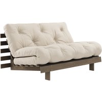 KARUP Design - Roots Schlafsofa, 140 x 200 cm, Kiefer carobbraun / beige (402) von Karup