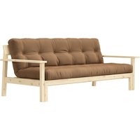 KARUP Design - Unwind Schlafsofa, Kiefer natur / mocca (755) von Karup