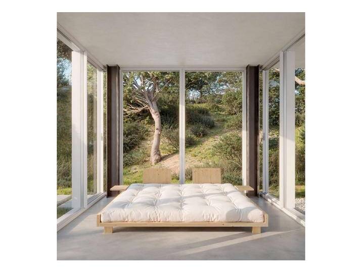 Karup Design Bettgestell Social Bed, ohne Matratze, FSC®-zertifiziertes Massivholz, Bett in mehreren Größen, beige, Clear Lacquered, 160 von Karup