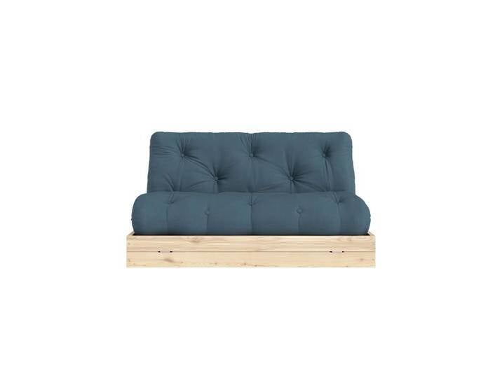 Schlafsofa KARUP DESIGN Flip Sofabed, Made in Europe, mehrere Farben, vielseitig einsetzbar , blau (petrol blau), B:145cm H:83cm T:98,5cm, Bezug: 80% Baumwolle, 20% Polyester, Sofas, inkl. handgefertigte Futonmatratze, FSC-zertifiziertes Massivholz von Karup
