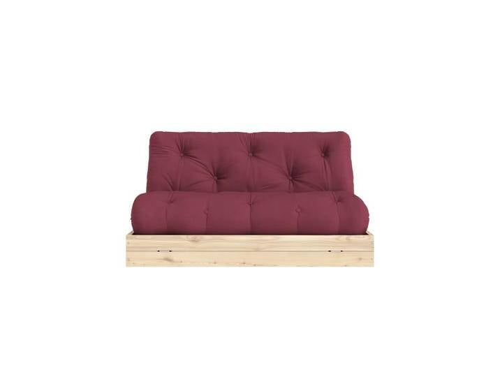 Schlafsofa KARUP DESIGN Flip Sofabed, Made in Europe, mehrere Farben, vielseitig einsetzbar , rot (bordeaux), B:145cm H:83cm T:98,5cm, Bezug: 80% Baumwolle, 20% Polyester, Sofas, inkl. handgefertigte Futonmatratze, FSC-zertifiziertes Massivholz von Karup