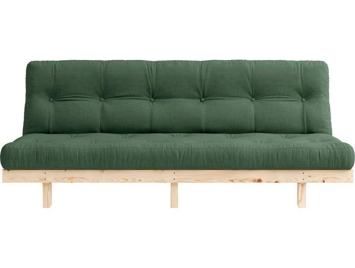 Schlafsofa KARUP DESIGN Lean , grün (olivgrün), B:190cm H:73cm T:99cm, 80% Baumwolle + 20% polyester, Sofas, mit Bettfunktion und Futonmatratze von Karup
